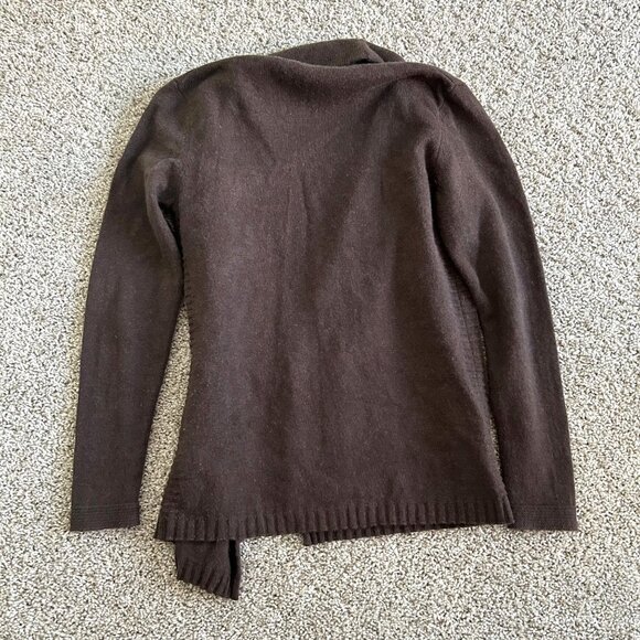 Gerard Darel Women's Size 4 Shawl Collar Cardigan Sweater Brown Wool - Picture 7 of 13